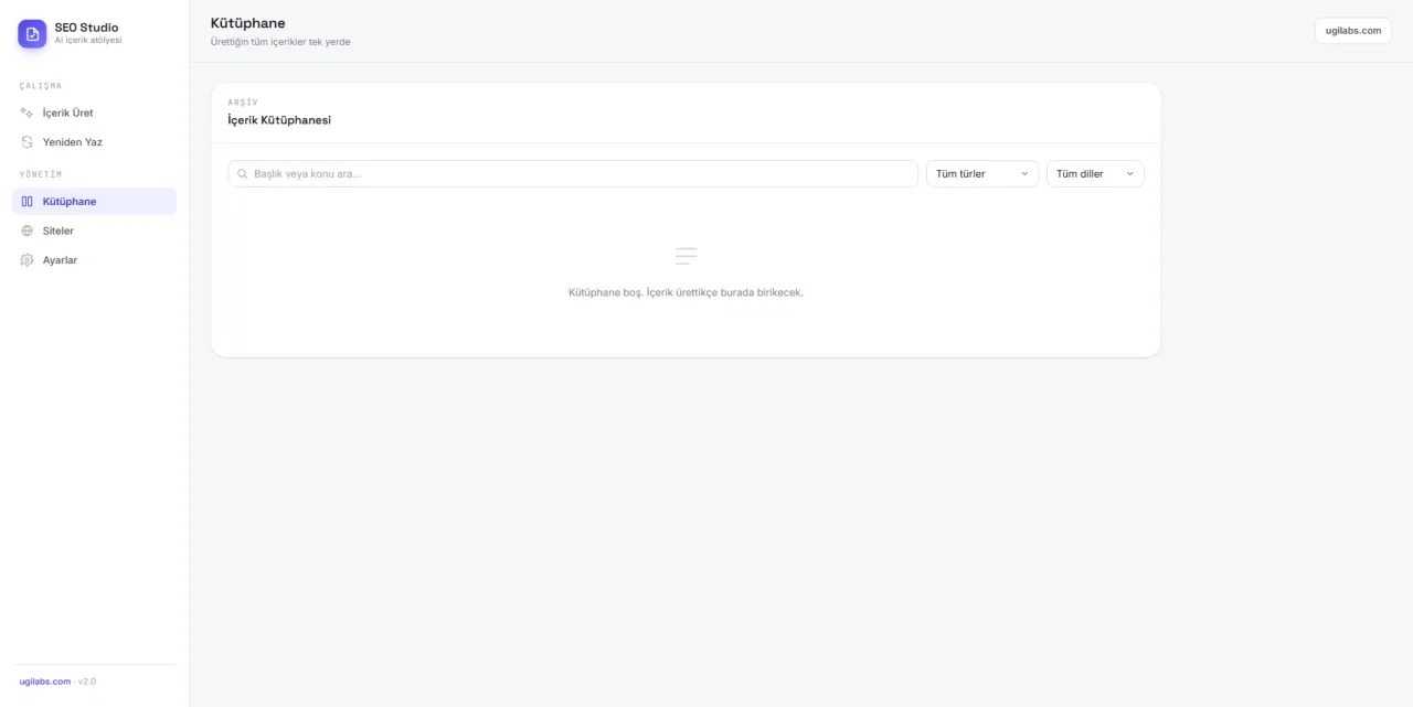 SEO Studio AI: Yapay Zeka Destekli Profesyonel SEO ve İçerik Üretim Platformu görsel 2